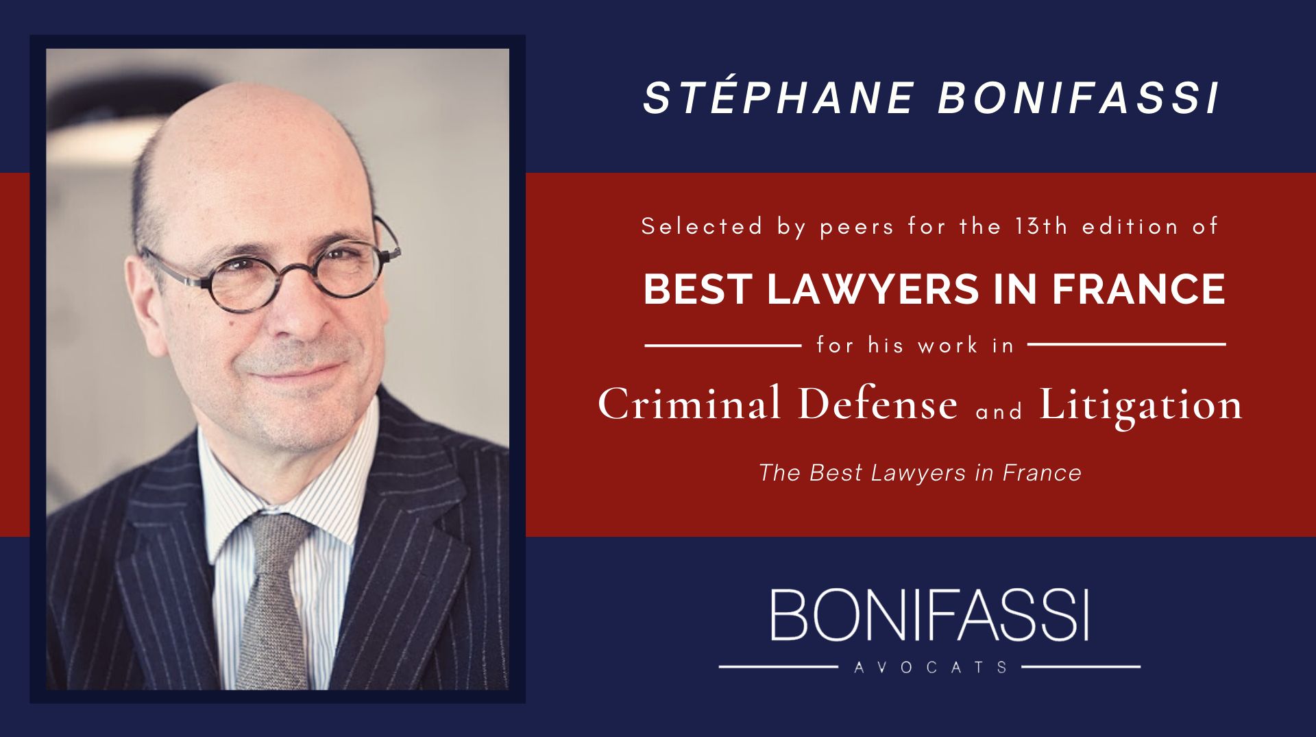 Bonifassi selected for Best Lawyers in work in criminal defense and litigation work